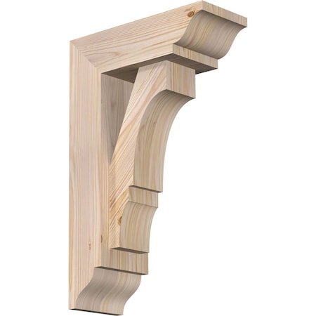Ekena Millwork Balboa Traditional Smooth Bracket w/ Offset Brace, Douglas Fir, 5 1/2"W x 14"D x 22"H BKT0604X14X22BOA01SDF